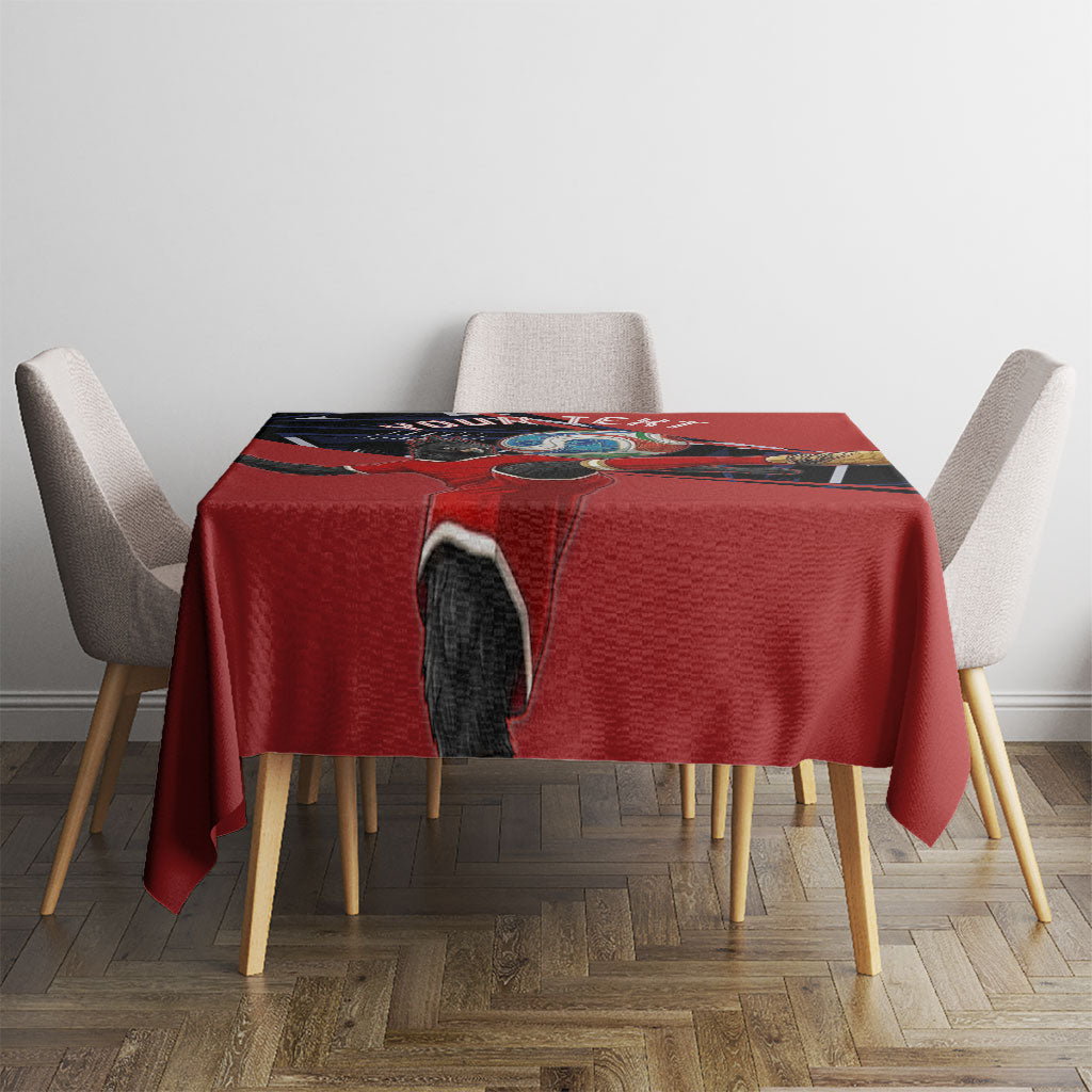 Personalized Panama Football Tablecloth Los Canaleros Harpy Eagle Mascot - National Flag Colors