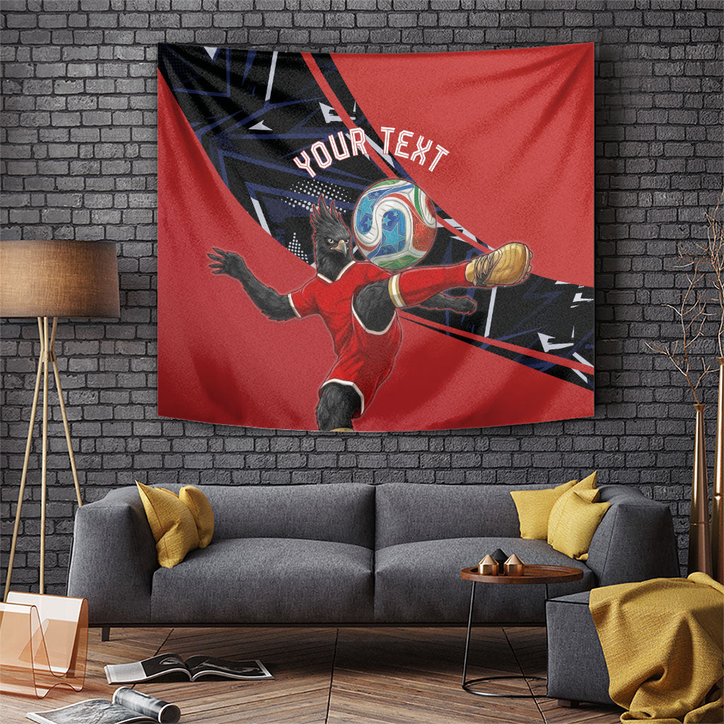 Personalized Panama Football Tapestry Los Canaleros Harpy Eagle Mascot - National Flag Colors