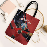 Personalized Panama Football Tote Bag Los Canaleros Harpy Eagle Mascot - National Flag Colors