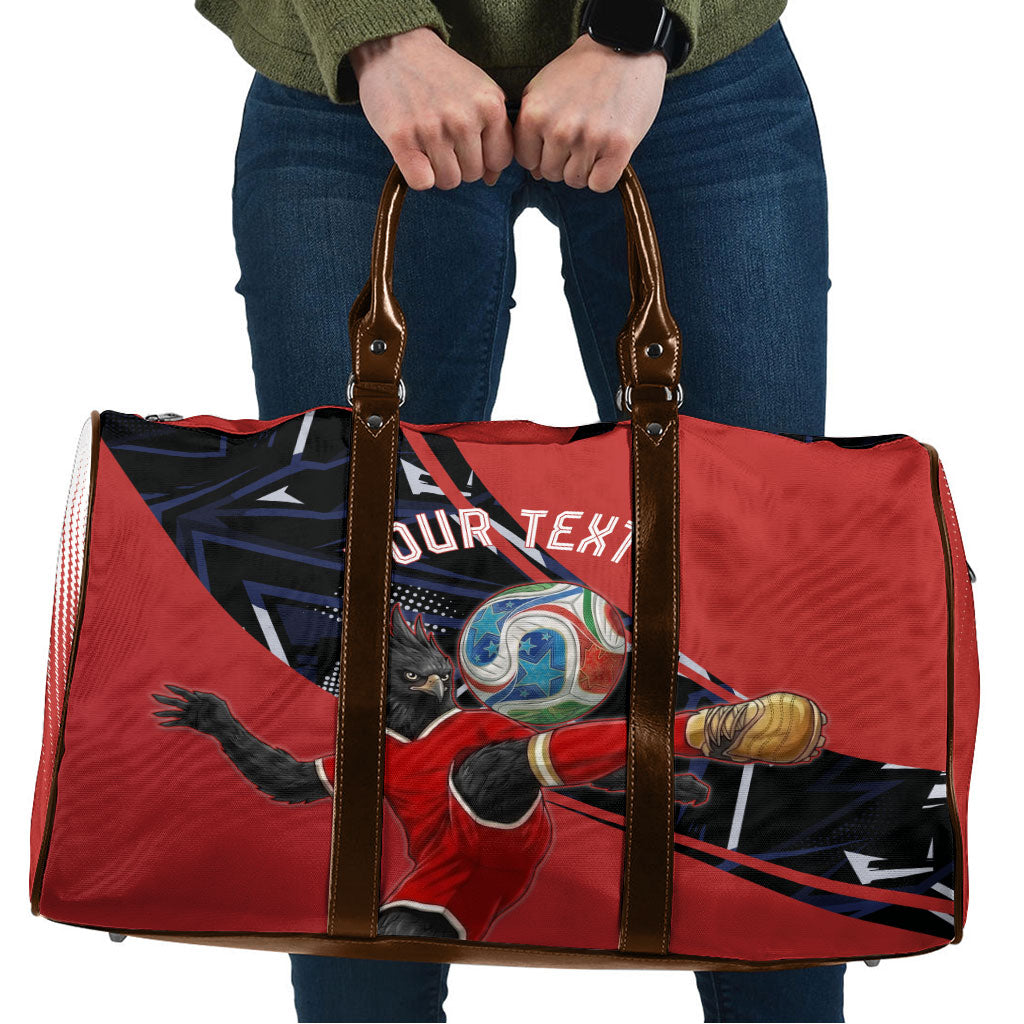 Personalized Panama Football Travel Bag Los Canaleros Harpy Eagle Mascot - National Flag Colors