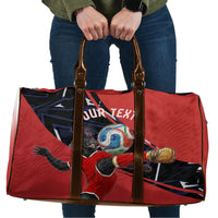 Personalized Panama Football Travel Bag Los Canaleros Harpy Eagle Mascot - National Flag Colors