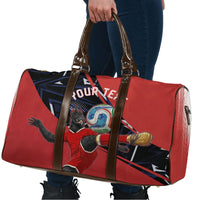 Personalized Panama Football Travel Bag Los Canaleros Harpy Eagle Mascot - National Flag Colors