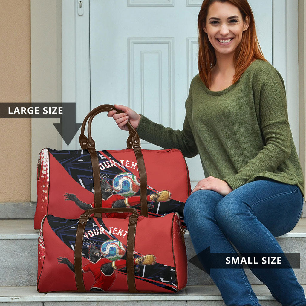 Personalized Panama Football Travel Bag Los Canaleros Harpy Eagle Mascot - National Flag Colors