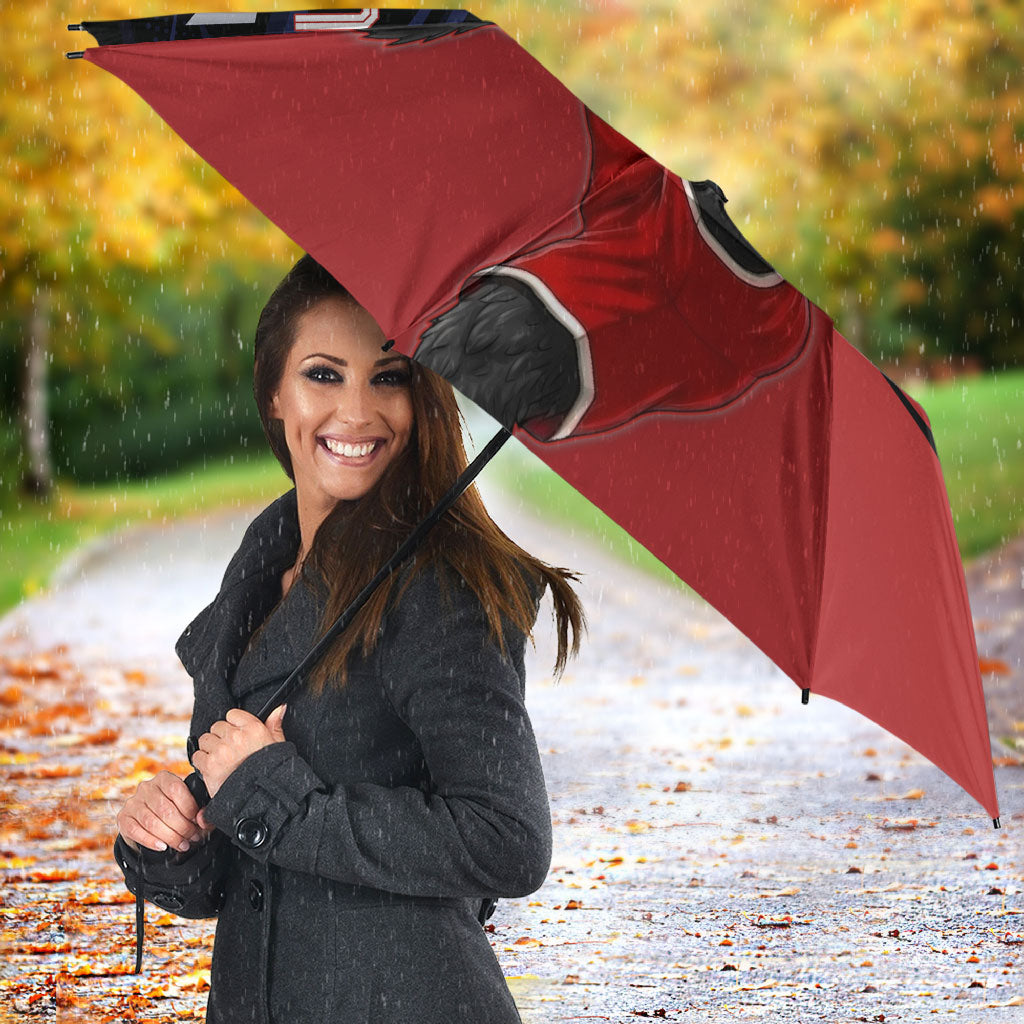 Personalized Panama Football Umbrella Los Canaleros Harpy Eagle Mascot - National Flag Colors