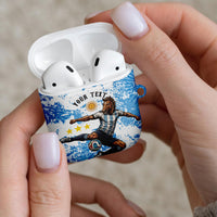 Personalized La Seleccion Argentina Soccer AirPods Case Football Sun Of May Athletic Horse Mascot - Distressed Grunge Art