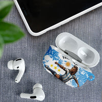 Personalized La Seleccion Argentina Soccer AirPods Case Football Sun Of May Athletic Horse Mascot - Distressed Grunge Art