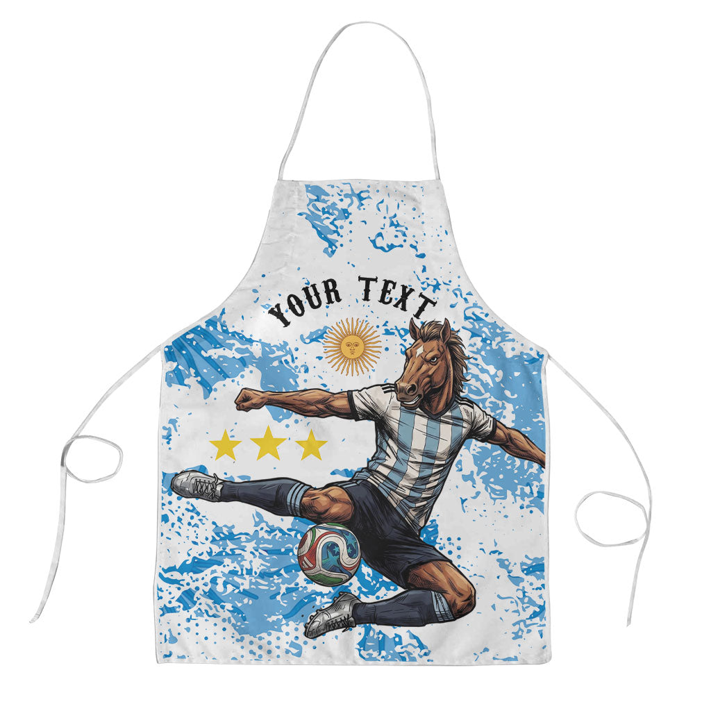 Personalized La Seleccion Argentina Soccer Apron Football Sun Of May Athletic Horse Mascot - Distressed Grunge Art