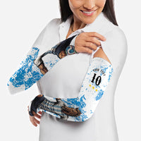 Personalized La Seleccion Argentina Soccer Arm Sleeves Football Sun Of May Athletic Horse Mascot - Distressed Grunge Art