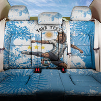 Personalized La Seleccion Argentina Soccer Back Car Seat Cover Football Sun Of May Athletic Horse Mascot - Distressed Grunge Art