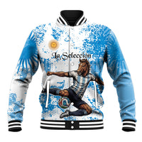 Personalized La Seleccion Argentina Soccer Baseball Jacket Football Sun Of May Athletic Horse Mascot - Distressed Grunge Art