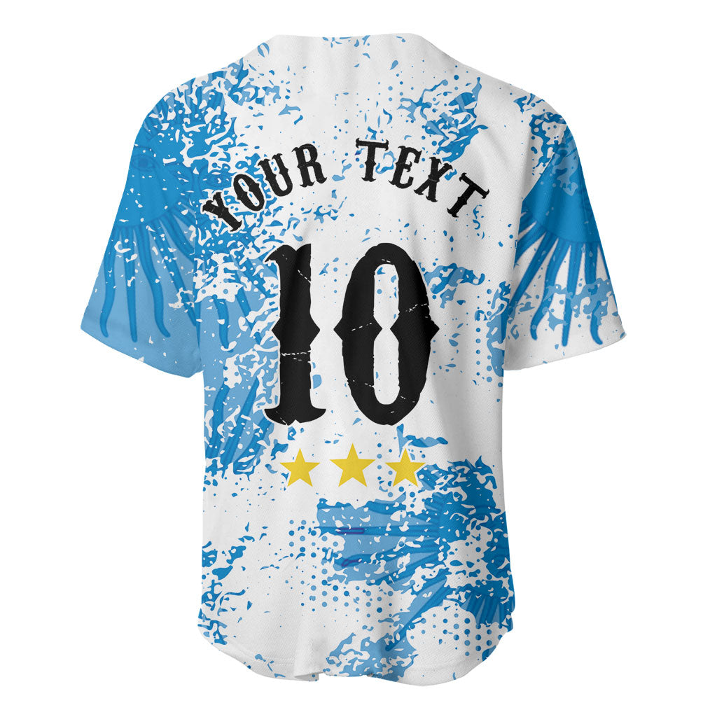 Personalized La Seleccion Argentina Soccer Baseball Jersey Football Sun Of May Athletic Horse Mascot - Distressed Grunge Art