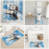 Personalized La Seleccion Argentina Soccer Bathroom Set Football Sun Of May Athletic Horse Mascot - Distressed Grunge Art