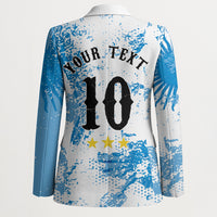 Personalized La Seleccion Argentina Soccer Blazer Football Sun Of May Athletic Horse Mascot - Distressed Grunge Art