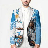 Personalized La Seleccion Argentina Soccer Blazer Football Sun Of May Athletic Horse Mascot - Distressed Grunge Art