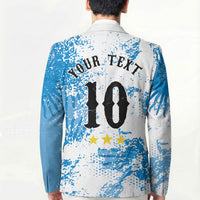 Personalized La Seleccion Argentina Soccer Blazer Football Sun Of May Athletic Horse Mascot - Distressed Grunge Art