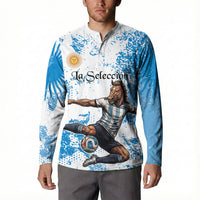 Personalized La Seleccion Argentina Soccer Button Sweatshirt Football Sun Of May Athletic Horse Mascot - Distressed Grunge Art