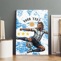 Personalized La Seleccion Argentina Soccer Canvas Wall Art Football Sun Of May Athletic Horse Mascot - Distressed Grunge Art
