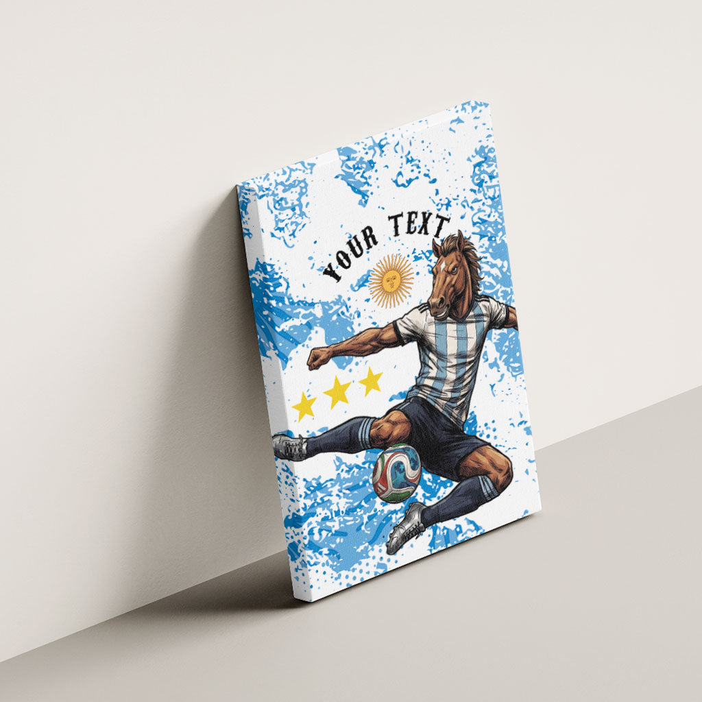 Personalized La Seleccion Argentina Soccer Canvas Wall Art Football Sun Of May Athletic Horse Mascot - Distressed Grunge Art