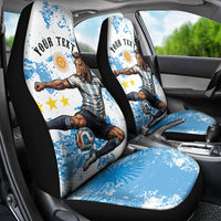 Personalized La Seleccion Argentina Soccer Car Seat Cover Football Sun Of May Athletic Horse Mascot - Distressed Grunge Art