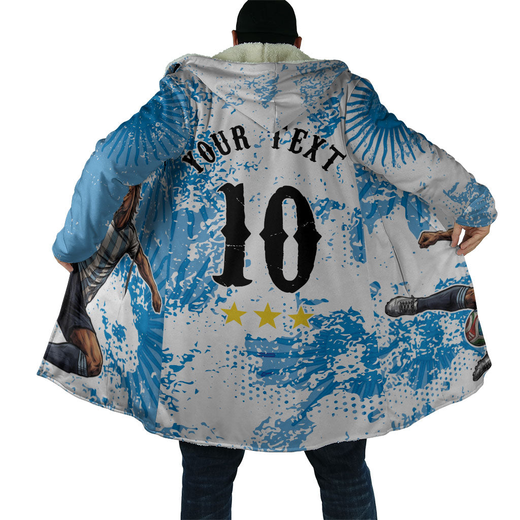Personalized La Seleccion Argentina Soccer Cloak Football Sun Of May Athletic Horse Mascot - Distressed Grunge Art