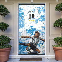 Personalized La Seleccion Argentina Soccer Door Cover Football Sun Of May Athletic Horse Mascot - Distressed Grunge Art