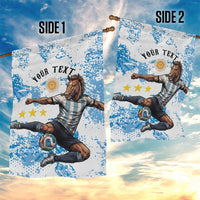 Personalized La Seleccion Argentina Soccer Garden Flag Football Sun Of May Athletic Horse Mascot - Distressed Grunge Art