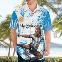 Personalized La Seleccion Argentina Soccer Hawaiian Shirt Football Sun Of May Athletic Horse Mascot - Distressed Grunge Art