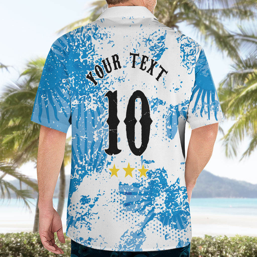 Personalized La Seleccion Argentina Soccer Hawaiian Shirt Football Sun Of May Athletic Horse Mascot - Distressed Grunge Art