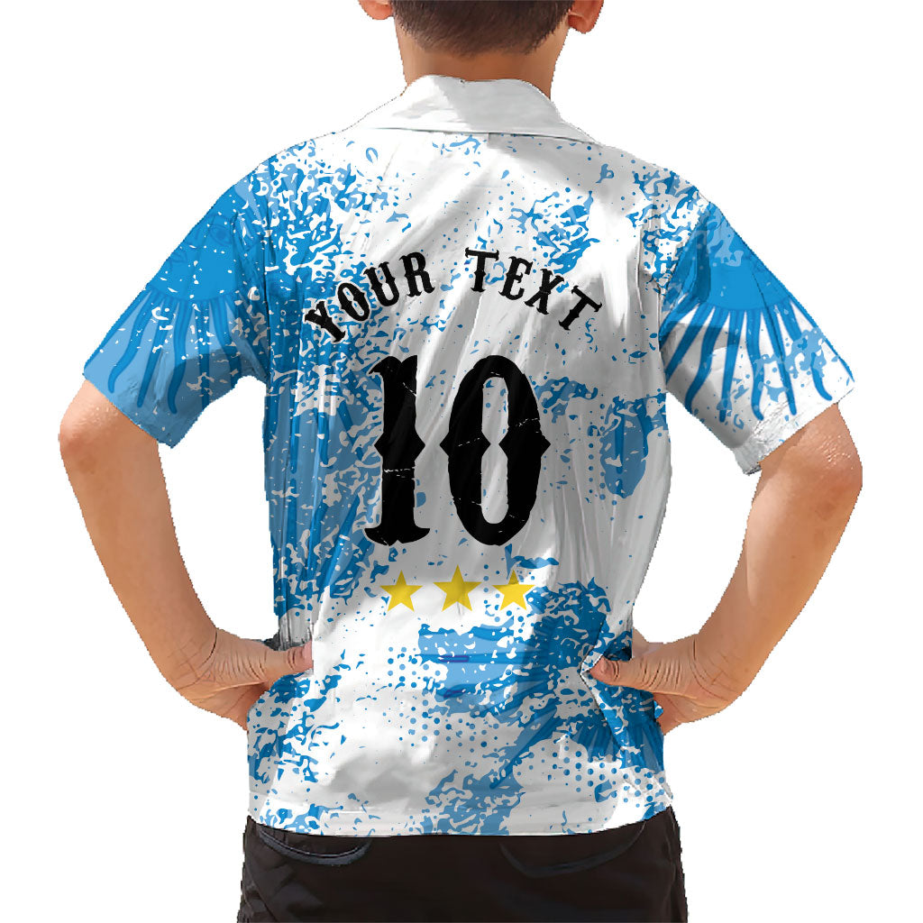 Personalized La Seleccion Argentina Soccer Hawaiian Shirt Football Sun Of May Athletic Horse Mascot - Distressed Grunge Art