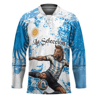 Personalized La Seleccion Argentina Soccer Hockey Jersey Football Sun Of May Athletic Horse Mascot - Distressed Grunge Art