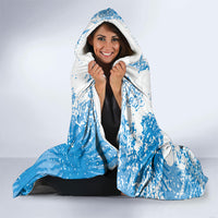 Personalized La Seleccion Argentina Soccer Hooded Blanket Football Sun Of May Athletic Horse Mascot - Distressed Grunge Art