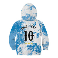 Personalized La Seleccion Argentina Soccer Kid Hoodie Football Sun Of May Athletic Horse Mascot - Distressed Grunge Art