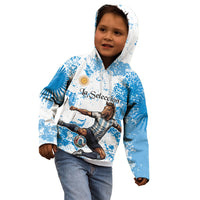 Personalized La Seleccion Argentina Soccer Kid Hoodie Football Sun Of May Athletic Horse Mascot - Distressed Grunge Art