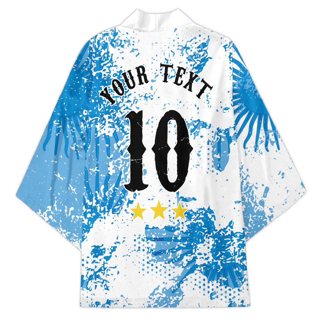 Personalized La Seleccion Argentina Soccer Kimono Football Sun Of May Athletic Horse Mascot - Distressed Grunge Art
