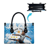 Personalized La Seleccion Argentina Soccer Leather Bag Football Sun Of May Athletic Horse Mascot - Distressed Grunge Art