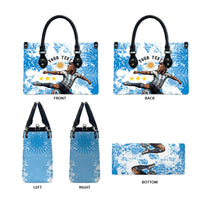 Personalized La Seleccion Argentina Soccer Leather Bag Football Sun Of May Athletic Horse Mascot - Distressed Grunge Art