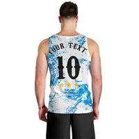 Personalized La Seleccion Argentina Soccer Men Tank Top Football Sun Of May Athletic Horse Mascot - Distressed Grunge Art