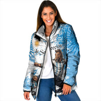 Personalized La Seleccion Argentina Soccer Padded Jacket Football Sun Of May Athletic Horse Mascot - Distressed Grunge Art