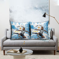 Personalized La Seleccion Argentina Soccer Pillow Cover Football Sun Of May Athletic Horse Mascot - Distressed Grunge Art