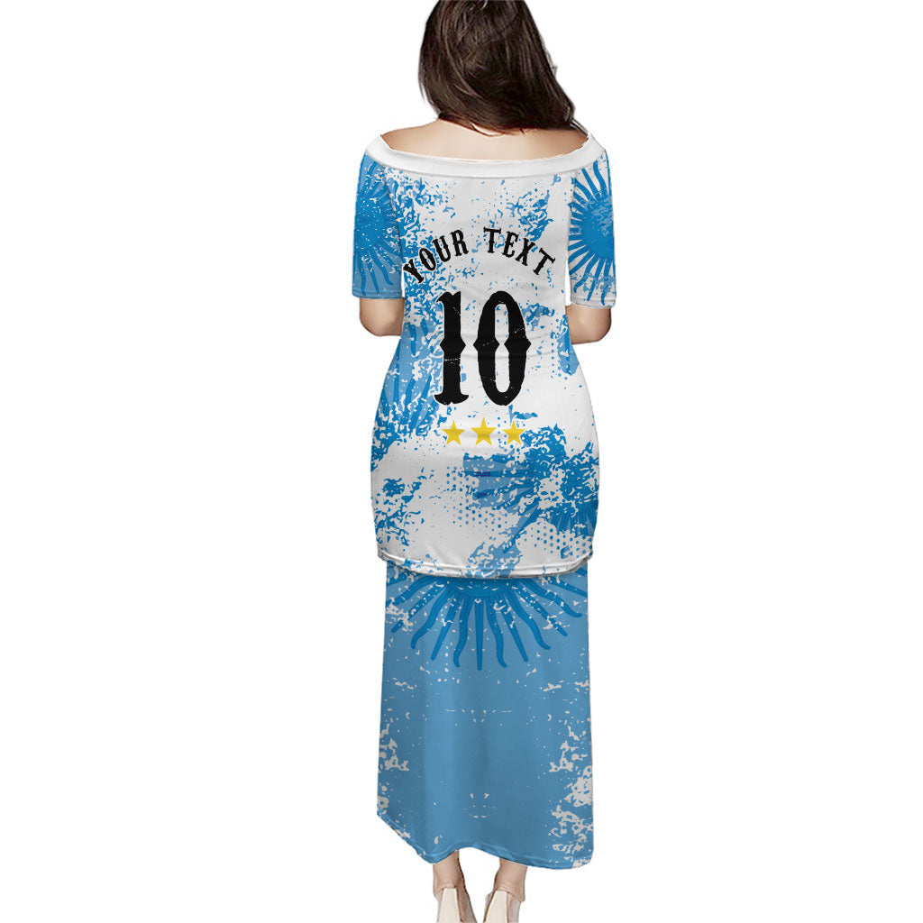 Personalized La Seleccion Argentina Soccer Puletasi Football Sun Of May Athletic Horse Mascot - Distressed Grunge Art