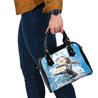Personalized La Seleccion Argentina Soccer Shoulder Handbag Football Sun Of May Athletic Horse Mascot - Distressed Grunge Art