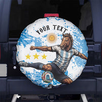 Personalized La Seleccion Argentina Soccer Spare Tire Cover Football Sun Of May Athletic Horse Mascot - Distressed Grunge Art