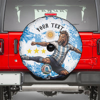 Personalized La Seleccion Argentina Soccer Spare Tire Cover Football Sun Of May Athletic Horse Mascot - Distressed Grunge Art