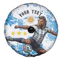 Personalized La Seleccion Argentina Soccer Spare Tire Cover Football Sun Of May Athletic Horse Mascot - Distressed Grunge Art