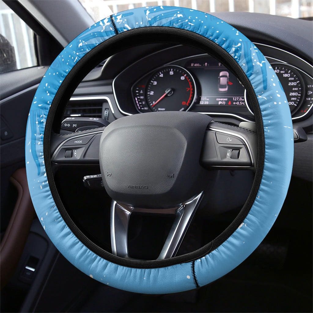La Seleccion Argentina Soccer Steering Wheel Cover Football Sun Of May Athletic Horse Mascot - Distressed Grunge Art