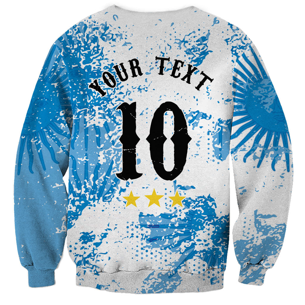 Personalized La Seleccion Argentina Soccer Sweatshirt Football Sun Of May Athletic Horse Mascot - Distressed Grunge Art