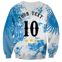 Personalized La Seleccion Argentina Soccer Sweatshirt Football Sun Of May Athletic Horse Mascot - Distressed Grunge Art