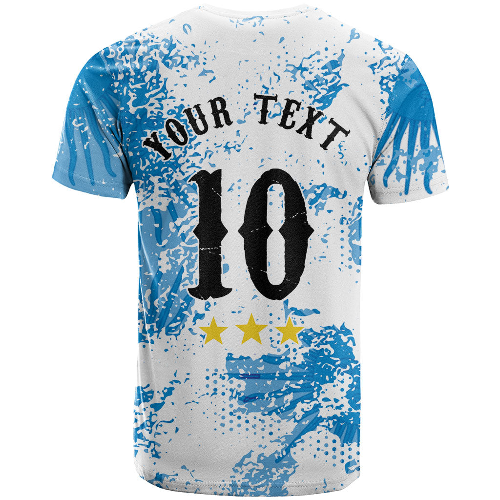 Personalized La Seleccion Argentina Soccer T Shirt Football Sun Of May Athletic Horse Mascot - Distressed Grunge Art