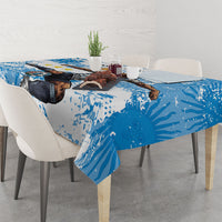 Personalized La Seleccion Argentina Soccer Tablecloth Football Sun Of May Athletic Horse Mascot - Distressed Grunge Art