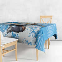 Personalized La Seleccion Argentina Soccer Tablecloth Football Sun Of May Athletic Horse Mascot - Distressed Grunge Art